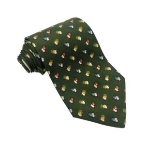 Salvatore Ferragamo Green Penguin Tie